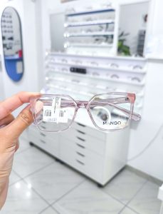 Mango naočare svetlo roze providne