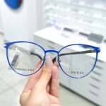 Plavi metalni okrugli Guess dioptrijski ram